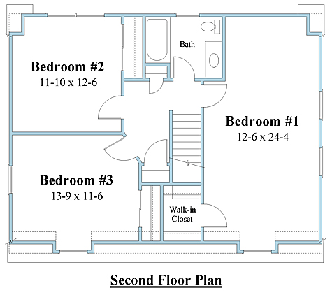 dutch colonial house plan second floor